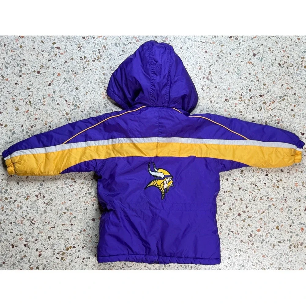 NFL Minnesota Viking Embroidered Kids Full Zip Winter Jacket Size S‎ (4)